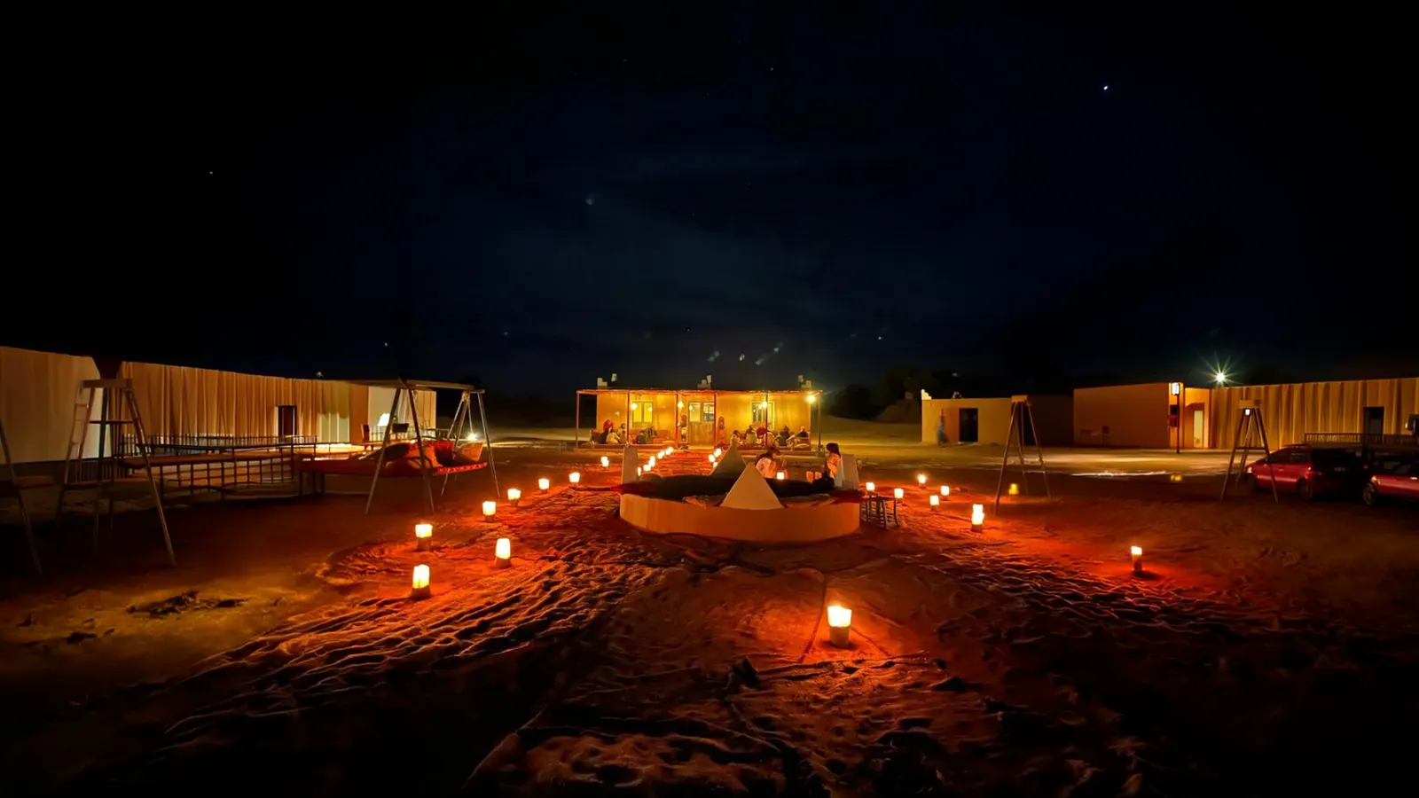 Bivouac de nuit aux bougies